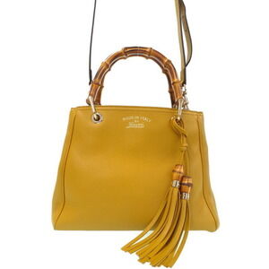 Gucci Bamboo Shopper 2way Leather Tote Bag
